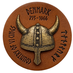 Vikingehjelm Metal Læder Magnet