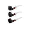 Jean Claude Akrylmundstykke Domino Sort Boerstet Pibe www.jware .dk https://jware.dk/en/produkt/jean-claude-acrylic-mouthpiece-olive-wood-sand-glat-pipe/