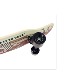 Alternative view of Raw Long Skate Board Dancer Wheels & Grip Tape