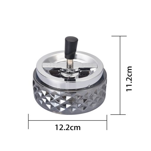 Champ High Glass Push Ashtray - Image 3