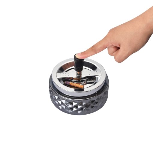 Champ High Glass Push Ashtray - Image 2