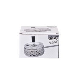 Champ High Glass Push Ashtray