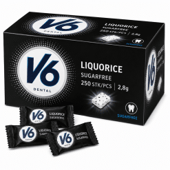 V6 Liquorice Sugarfree 250 x 2,8g