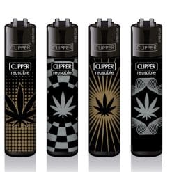 Clipper Gold & Silver Leaves Lighter
