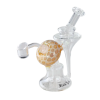 Black Leaf Recycle Bong Oil with Percolator Amber www.jware .dk https://jware.dk/sv/produkt/black-leaf-recycle-bong-som-lyser-i-moerkret/