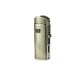 Passatore Trinidad 3-Jet Cigarlighter – Antik Sølv med 8 mm Cigarpunch & Cigarholder