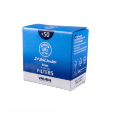 Vauen Dr. Perl Junior Carbon Slim Filter 6mm 50 Stk