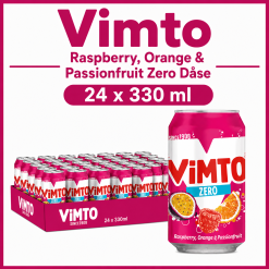 Vimto Raspberry Orange & Passion Fruit Zero, 24 x 330 ml