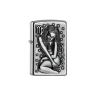 Zippo Street Chrome Plakette Virgo www.jware .dk https://jware.dk/produkt/zippo-street-chrome-wood-emblem-flame/