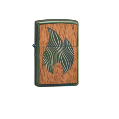 Zippo Street Chrome Wood Emblem Flame