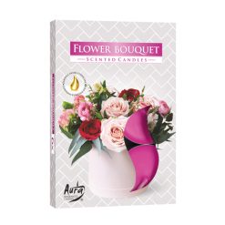 Duftende fyrfadslys Blomsterbuket – foldeæske med 6 stk