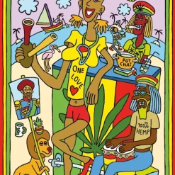 Rasta Sister Magneter 74 x 54 mm