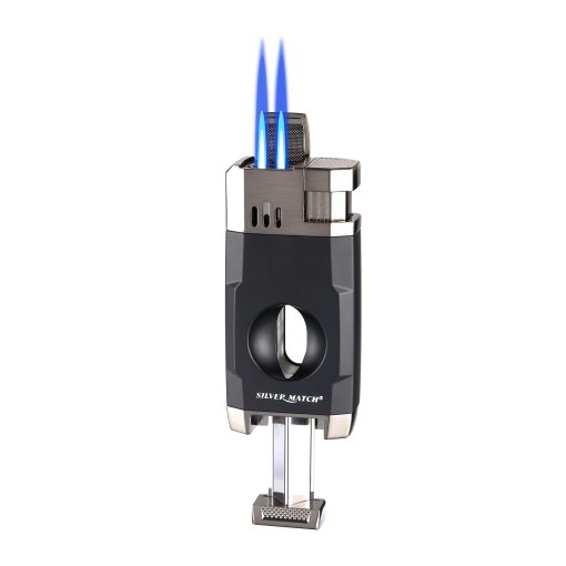 Silver Match Double Jetflames Lighter + Cutter - Image 3