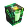 Haze Fresh Cannabis Leaves Scented Candle 90g www.jware .dk https://jware.dk/produkt/haze-rose-scented-cannabis-candle-90g/