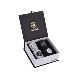 Laguiole Black & White – Gavesæt med 4 Mini Duftlys