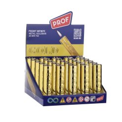 Prof Metal Goldbar Round Flint Lighter