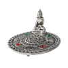 Roegelsesholder Metal Buddha Silver Oe 110mm www.jware .dk https://jware.dk/produkt/roegelsesholder-lavet-af-mangotrae/
